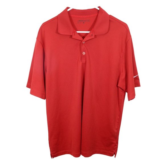 Nike Other - 4/$25 NIKE GOLF Size L Mens Red Moisture Wicking Short Sleeve Polo Shirt